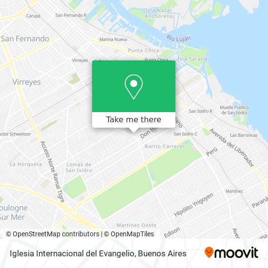 Mapa de Iglesia Internacional del Evangelio