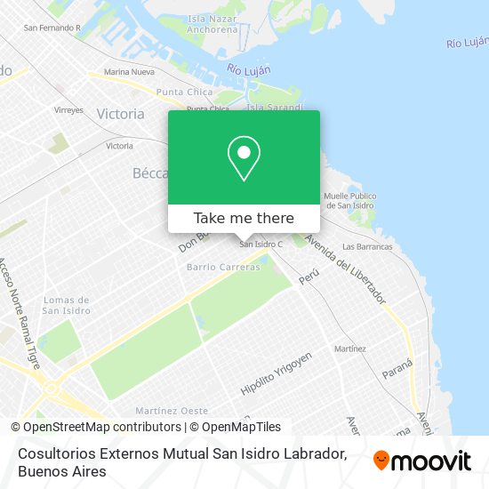 Cosultorios Externos Mutual San Isidro Labrador map