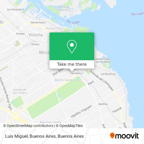 Luis Miguel, Buenos Aires map