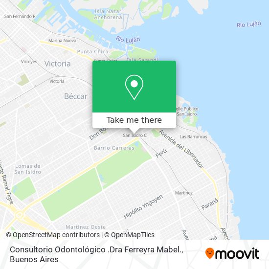 Mapa de Consultorio Odontológico .Dra Ferreyra Mabel.