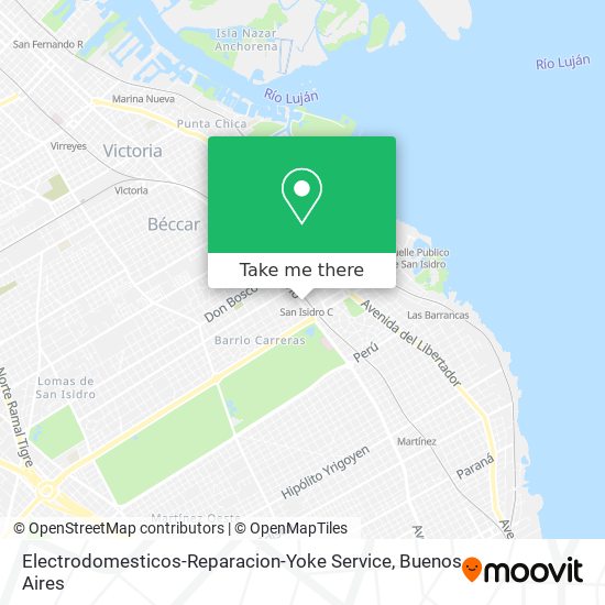 Electrodomesticos-Reparacion-Yoke Service map