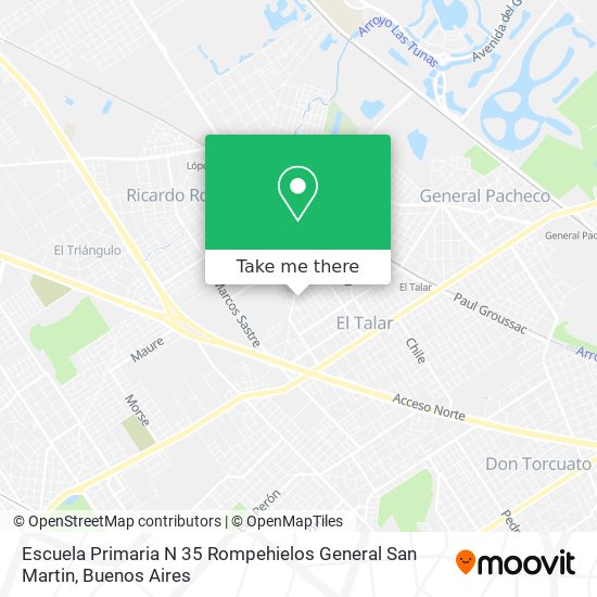 Escuela Primaria N 35 Rompehielos General San Martin map