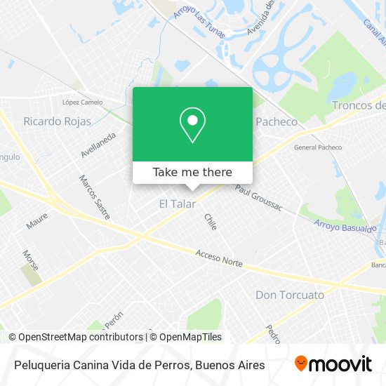 Mapa de Peluqueria Canina Vida de Perros