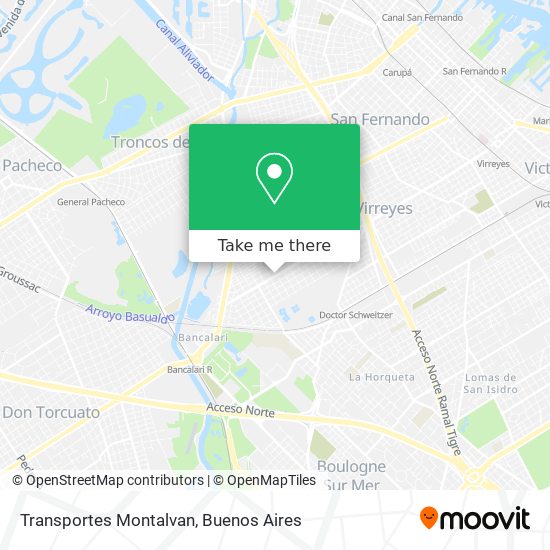 Transportes Montalvan map