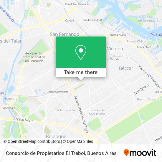 Consorcio de Propietarios El Trebol map
