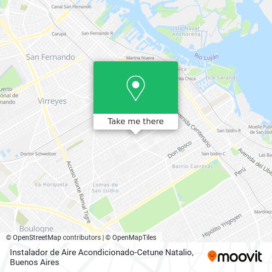 Mapa de Instalador de Aire Acondicionado-Cetune Natalio