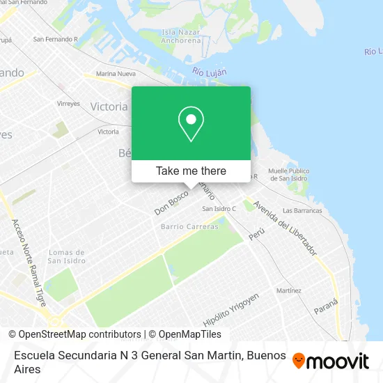 Mapa de Escuela Secundaria N 3 General San Martin