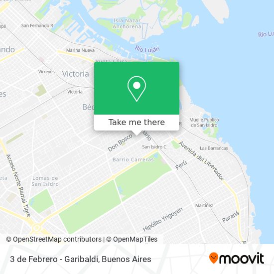 3 de Febrero - Garibaldi map