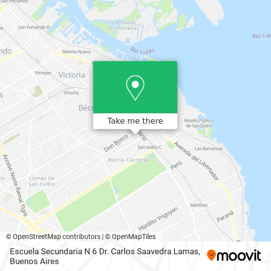 Mapa de Escuela Secundaria N 6 Dr. Carlos Saavedra Lamas