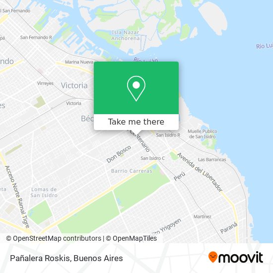 Pañalera Roskis map