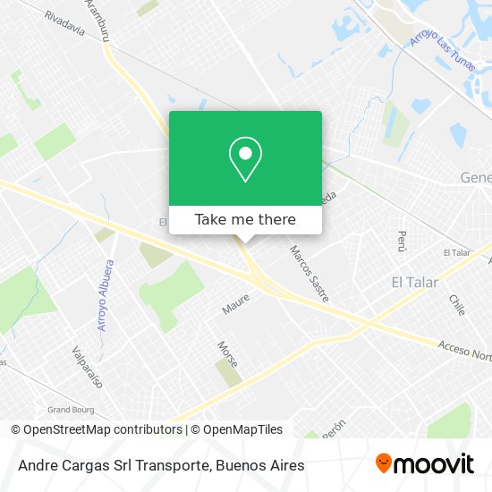 Mapa de Andre Cargas Srl Transporte