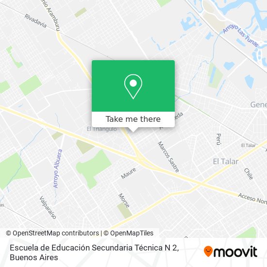 Mapa de Escuela de Educación Secundaria Técnica N 2