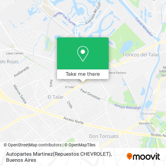 Autopartes Martinez(Repuestos CHEVROLET) map