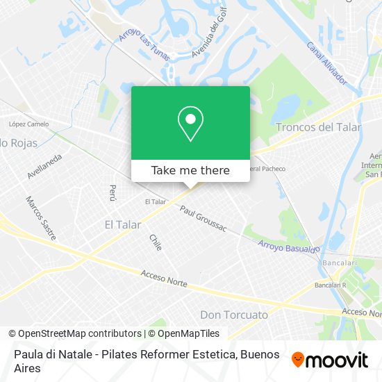 Mapa de Paula di Natale - Pilates Reformer Estetica