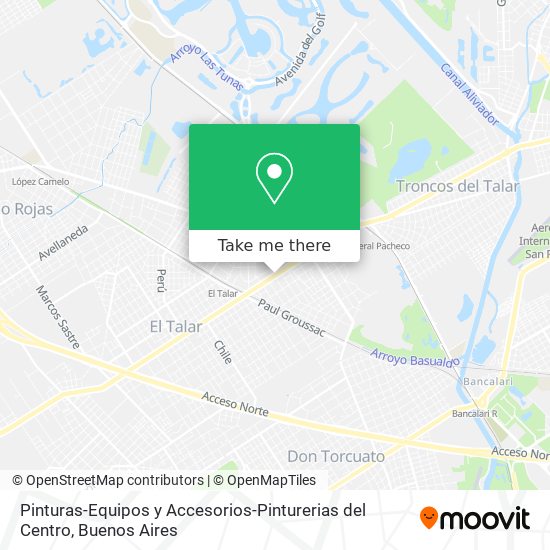 Pinturas-Equipos y Accesorios-Pinturerias del Centro map