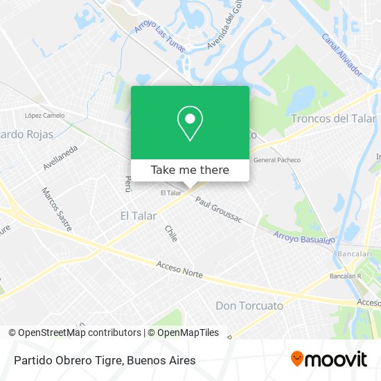 Mapa de Partido Obrero Tigre