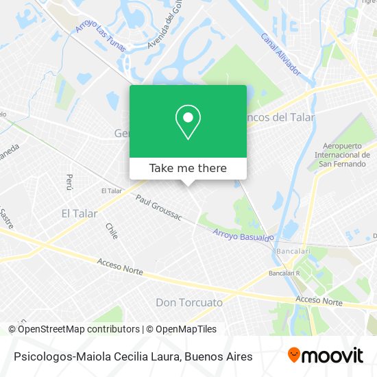 Psicologos-Maiola Cecilia Laura map