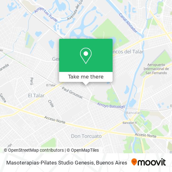 Masoterapias-Pilates Studio Genesis map