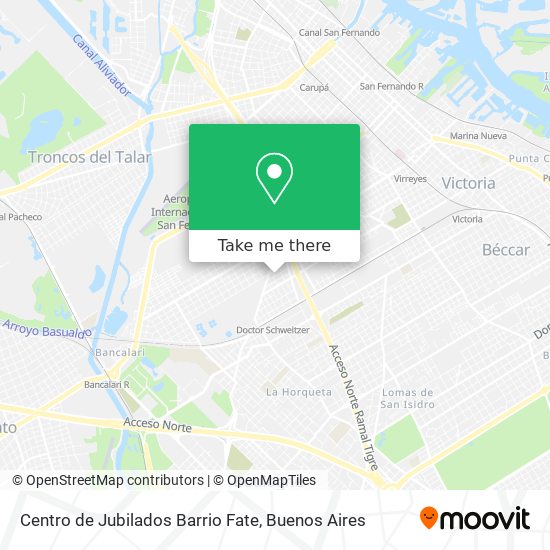 Centro de Jubilados Barrio Fate map