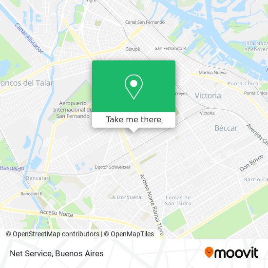 Mapa de Net Service