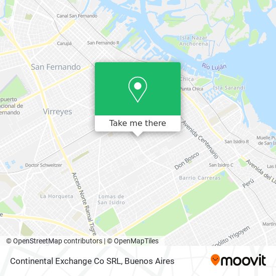 Mapa de Continental Exchange Co SRL