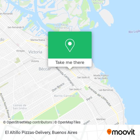 El Altillo Pizzas-Delivery map