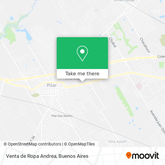 Mapa de Venta de Ropa Andrea