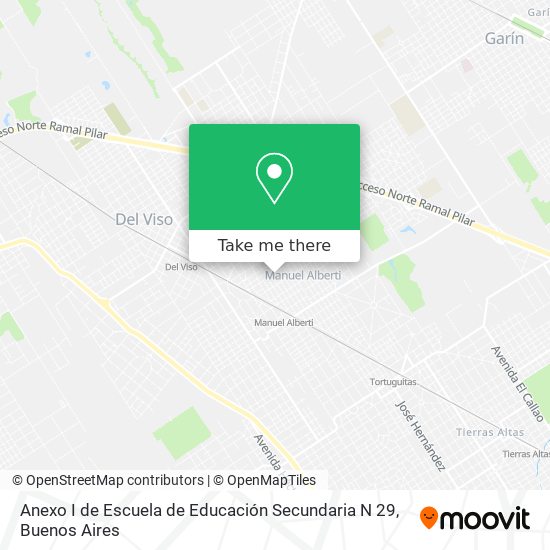 Anexo I de Escuela de Educación Secundaria N 29 map
