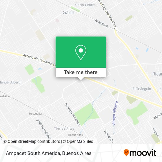 Mapa de Ampacet South America