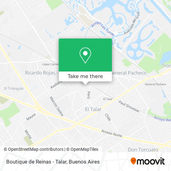 Boutique de Reinas - Talar map