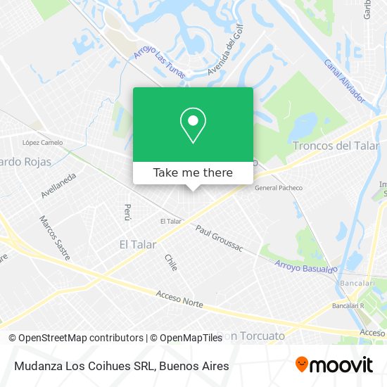 Mudanza Los Coihues SRL map