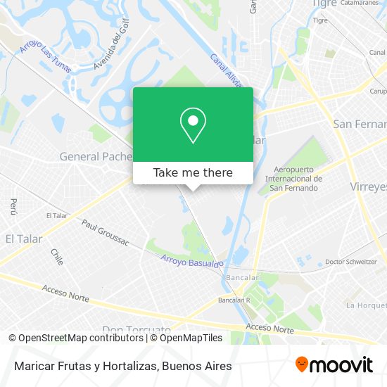 Mapa de Maricar Frutas y Hortalizas