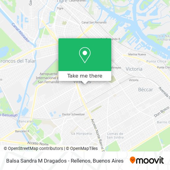 Balsa Sandra M Dragados - Rellenos map