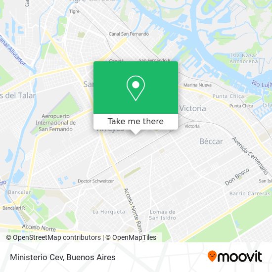 Ministerio Cev map
