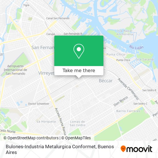Bulones-Industria Metalurgica Conformet map
