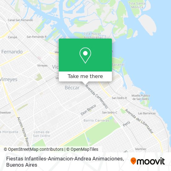 Mapa de Fiestas Infantiles-Animacion-Andrea Animaciones