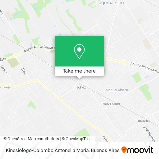 Kinesiólogo-Colombo Antonella Maria map