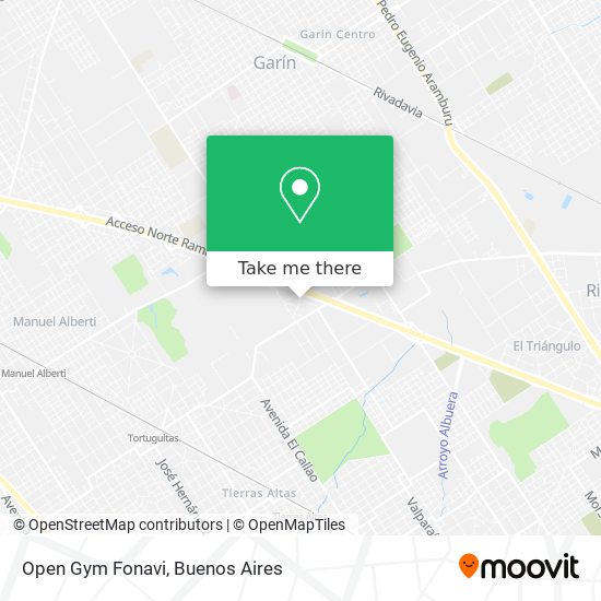 Open Gym Fonavi map
