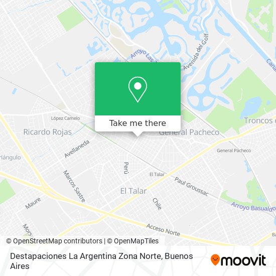 Mapa de Destapaciones La Argentina Zona Norte