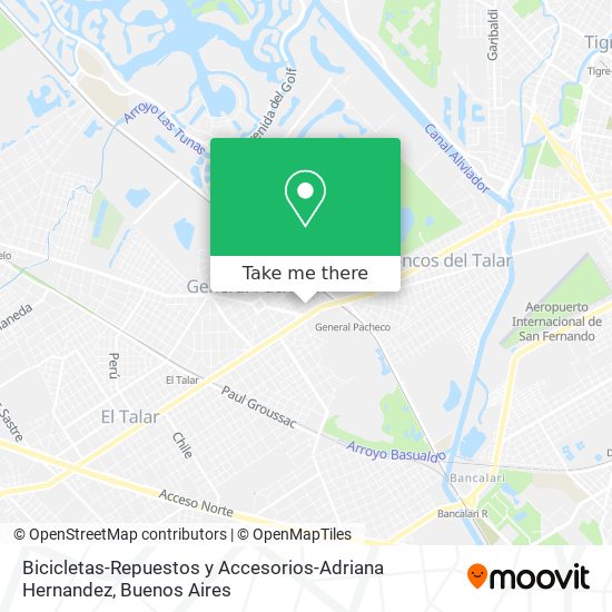 Bicicletas-Repuestos y Accesorios-Adriana Hernandez map