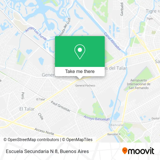 Mapa de Escuela Secundaria N 8