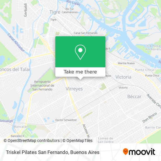 Mapa de Triskel Pilates San Fernando