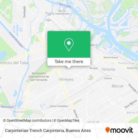 Carpinterias-Trench Carpinteria map