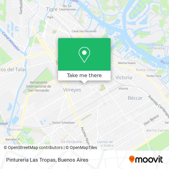 Pintureria Las Tropas map