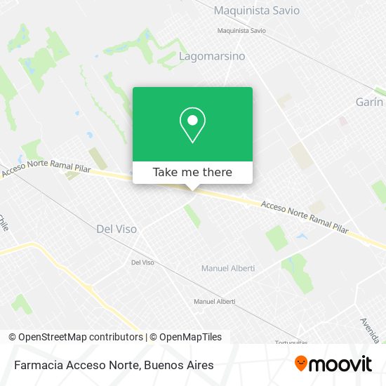 Mapa de Farmacia Acceso Norte