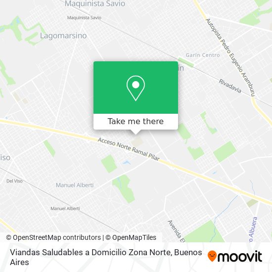 Viandas Saludables a Domicilio Zona Norte map