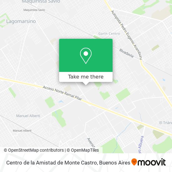 Centro de la Amistad de Monte Castro map