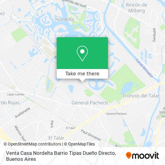 Venta Casa Nordelta Barrio Tipas Dueño Directo map