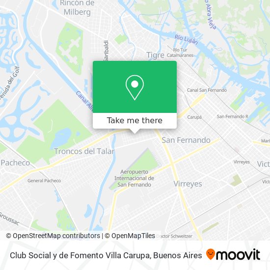 Club Social y de Fomento Villa Carupa map