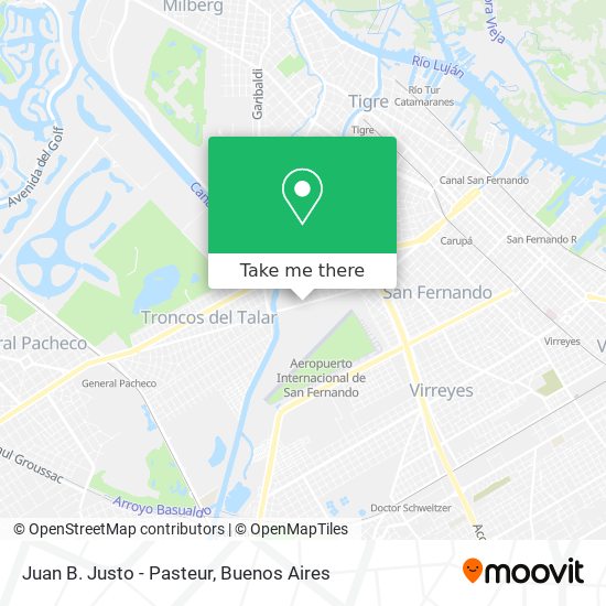 Juan B. Justo - Pasteur map